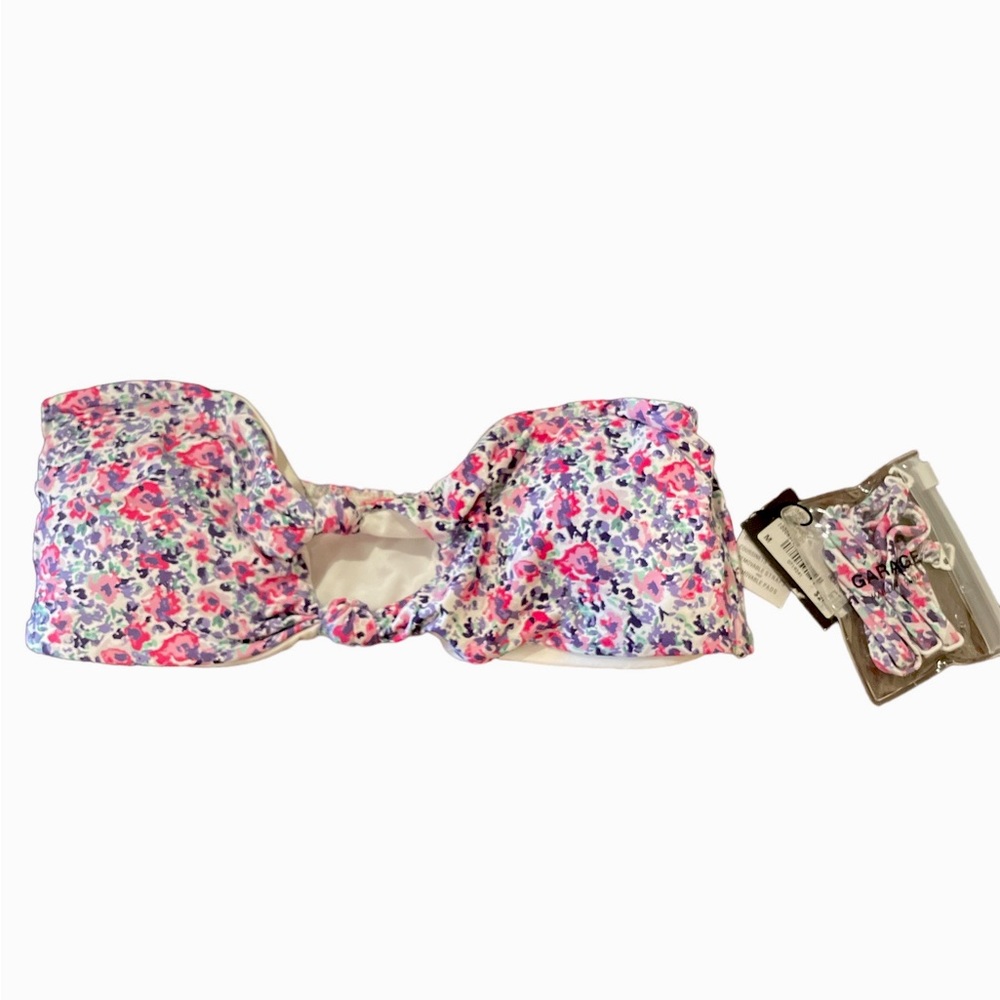 Garage Pink Floral Bikini Top